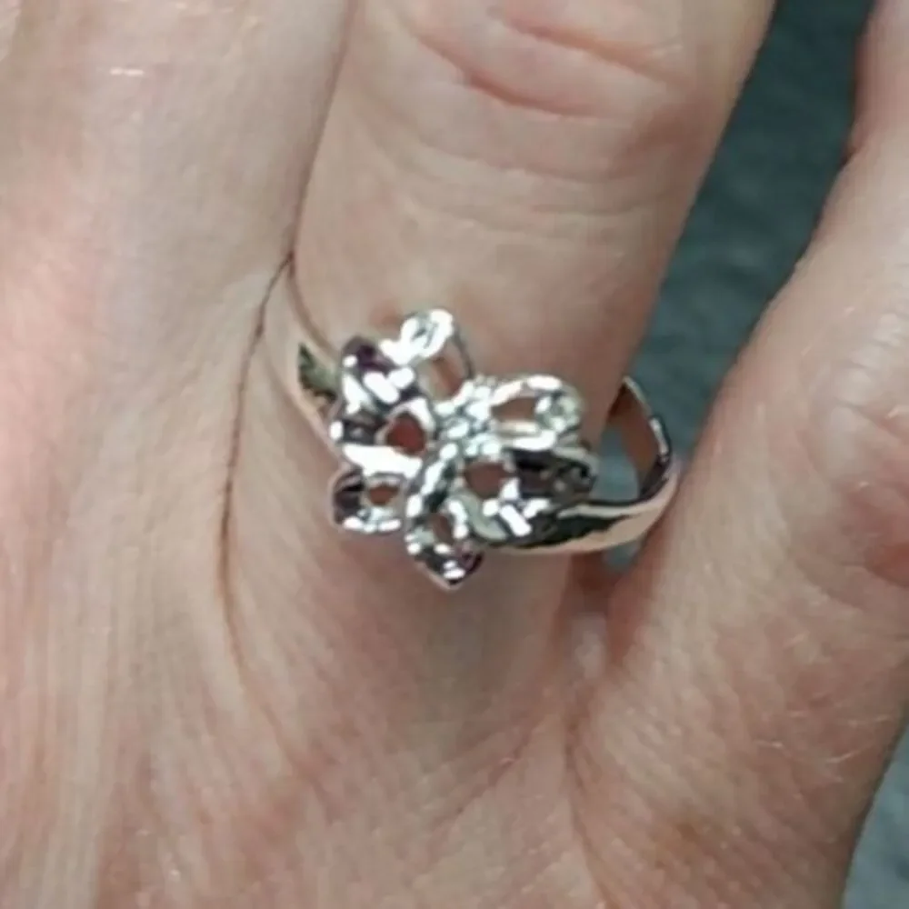 Sterling silver butterfly ring Size 7